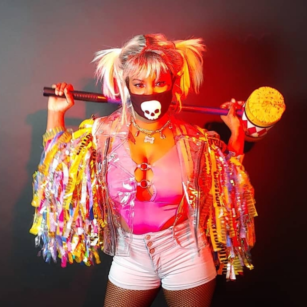 Harley Quinn Caution Moto Jacket- Birds Of Prey